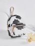 Cow Print Mini Coin Purse, Cute Zipper Storage Bag