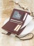 Geometric Embossed Metal Decor Small Wallet