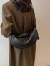 Litchi Embossed Hobo Bag