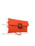 Neon Orange Flap Square Bag