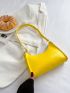 Stitch Detail Baguette Bag Small Yellow