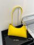 Stitch Detail Baguette Bag Small Yellow