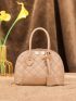 Mini Argyle Quilted Chain Dome Bag