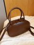 Letter Graphic Satchel Bag