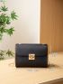 Mini Twist Lock Chain Flap Square Bag