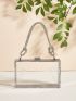 Mini Clear Rhinestone Decor Box Bag