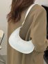 Artificial Patent Leather Snakeskin Embossed Hobo Bag