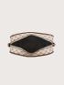 Geometric Graphic Square Bag With Coin Case