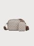 Geometric Graphic Square Bag With Coin Case
