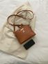 Geometric Embossed Deer Decor Dome Bag