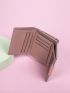 Metal Decor Kiss Lock Small Wallet