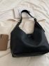 Litchi Embossed Hobo Bag