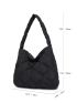 Geometric Quilted Hobo Bag