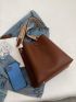Litchi Embossed Square Bag