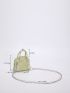 Mini Letter Detail Chain Dome Bag