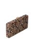 Snakeskin Embossed Chain Square Bag