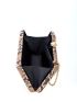 Snakeskin Embossed Chain Square Bag