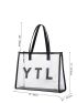 3pcs Bag Set Tote Shoulder Bag Purse Clear Design