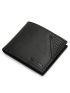 Letter Graphic Small Wallet Bifold Black