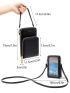 Letter Graphic Phone Wallet With Zipper & Adjustable Strap