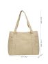 Minimalist Pocket Side Corduroy Shopper Bag
