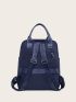 Double Handle Classic Backpack Zipper For Daily Life