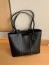 Stitch Detail Shoulder Tote Bag