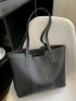Stitch Detail Shoulder Tote Bag