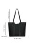 Minimalist Tassel Decor Shoulder Tote Bag With Small Wallet, Best Work Bag For Women