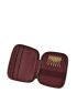 Letter Embossed Zip Around Key Case