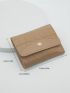 Geometric Embossed Metal Decor Small Wallet