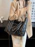 Quilted Shoulder Tote Bag