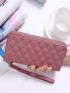 Large-capacity Simple Long Wallet, Artificial Leather Zipper Purse, Casual Multifunctional Clutch Bag