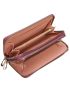 Large-capacity Simple Long Wallet, Artificial Leather Zipper Purse, Casual Multifunctional Clutch Bag