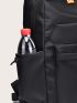 Men Drawstring Detail USB Charging Port Laptop Backpack