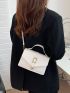 Buckle Decor Flap Square Bag