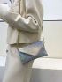 Holographic Flap Chain Square Bag