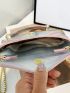 Holographic Flap Chain Square Bag