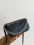 Chain Decor Quilted Flap Square Bag