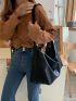 Buckle Decor Hobo Bag