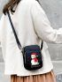 Mini Christmas Print Square Bag