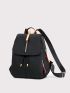 Minimalist Colorblock Flap Backpack