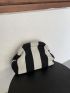 Striped Pattern Crochet Bag