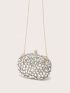 Mini Rhinestone Decor Box Bag
