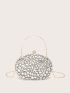 Mini Rhinestone Decor Box Bag
