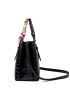 Crocodile Embossed Twilly Scarf Decor Tote Bag Set With Purse