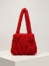 Minimalist Fluffy Ruched Bag