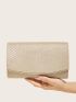 Glitter Flap Chain Square Bag