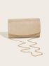 Glitter Flap Chain Square Bag