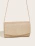 Glitter Flap Chain Square Bag